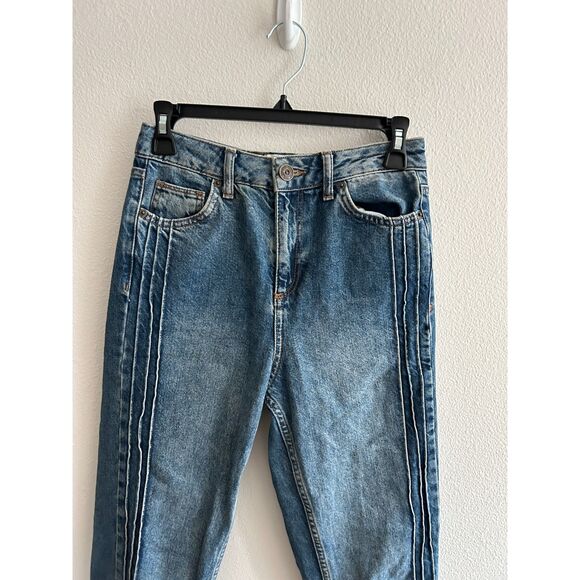 BDG Textured Stripe Mom Blue Jeans Size 25 - Picture 4 of 7